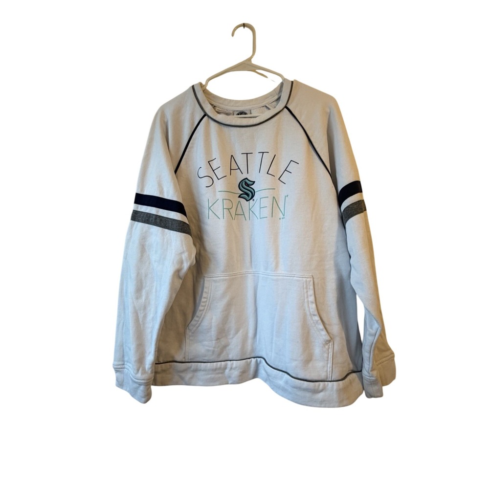 NHL Seattle Kraken Women's Pullover Sweatshirt White Size XL